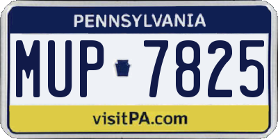 PA license plate MUP7825