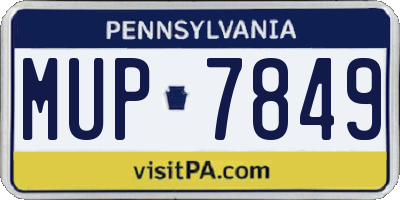 PA license plate MUP7849