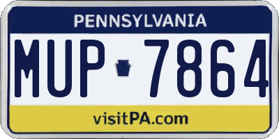 PA license plate MUP7864