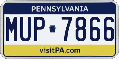 PA license plate MUP7866