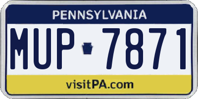PA license plate MUP7871