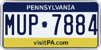 PA license plate MUP7884