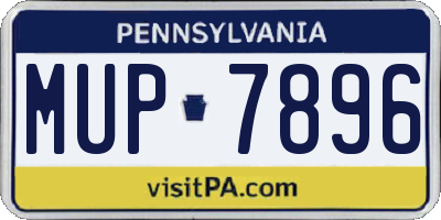 PA license plate MUP7896