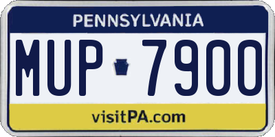 PA license plate MUP7900