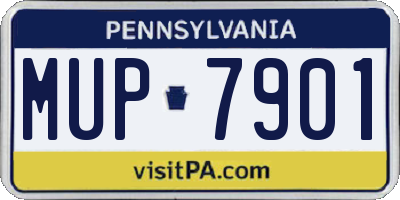 PA license plate MUP7901