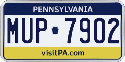 PA license plate MUP7902