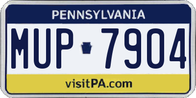PA license plate MUP7904