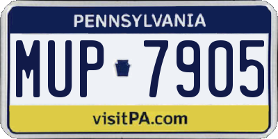 PA license plate MUP7905