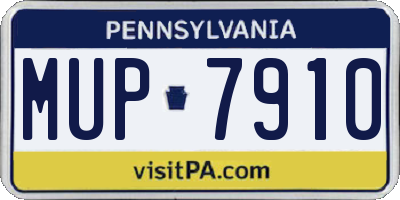 PA license plate MUP7910