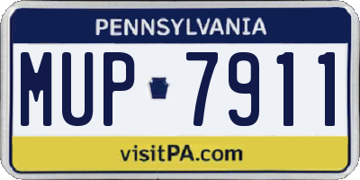 PA license plate MUP7911