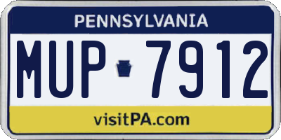 PA license plate MUP7912