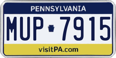 PA license plate MUP7915