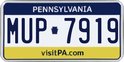 PA license plate MUP7919