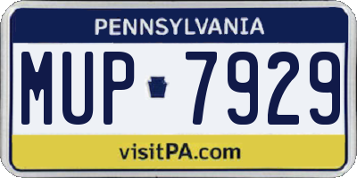 PA license plate MUP7929
