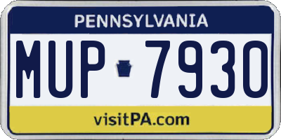 PA license plate MUP7930