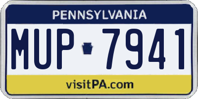 PA license plate MUP7941