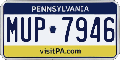 PA license plate MUP7946