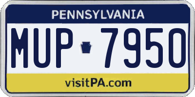 PA license plate MUP7950
