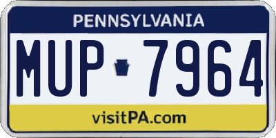 PA license plate MUP7964