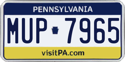 PA license plate MUP7965