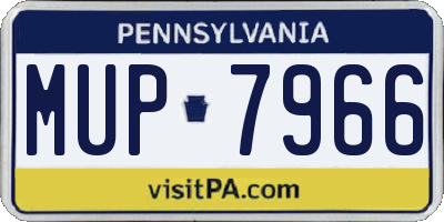 PA license plate MUP7966