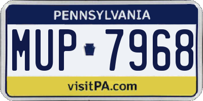 PA license plate MUP7968