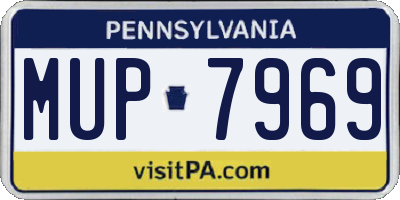 PA license plate MUP7969