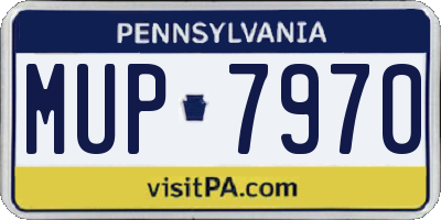 PA license plate MUP7970