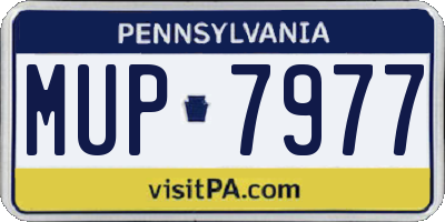 PA license plate MUP7977