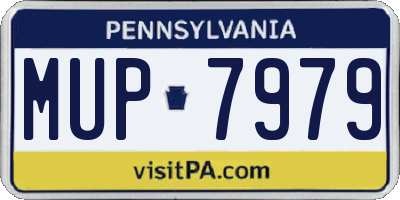 PA license plate MUP7979