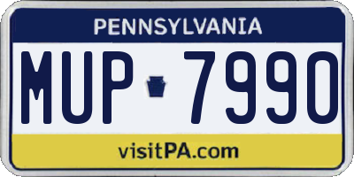 PA license plate MUP7990