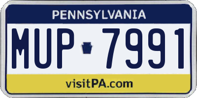 PA license plate MUP7991