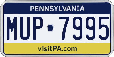 PA license plate MUP7995