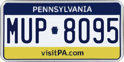 PA license plate MUP8095