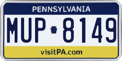 PA license plate MUP8149