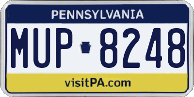 PA license plate MUP8248