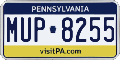 PA license plate MUP8255