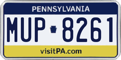 PA license plate MUP8261