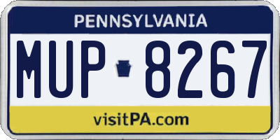 PA license plate MUP8267