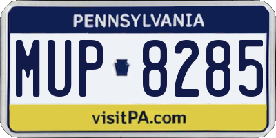 PA license plate MUP8285