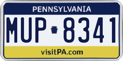 PA license plate MUP8341