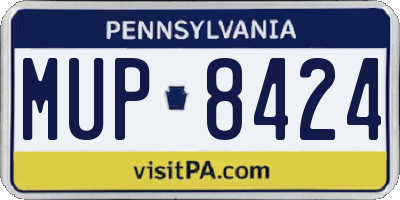 PA license plate MUP8424