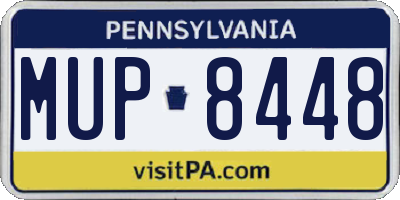 PA license plate MUP8448