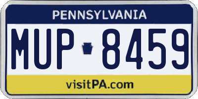 PA license plate MUP8459