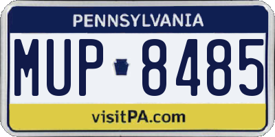 PA license plate MUP8485