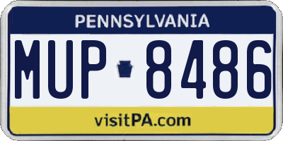 PA license plate MUP8486
