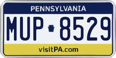 PA license plate MUP8529