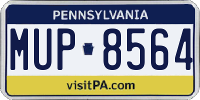 PA license plate MUP8564