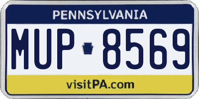 PA license plate MUP8569