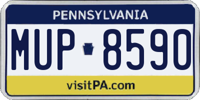 PA license plate MUP8590